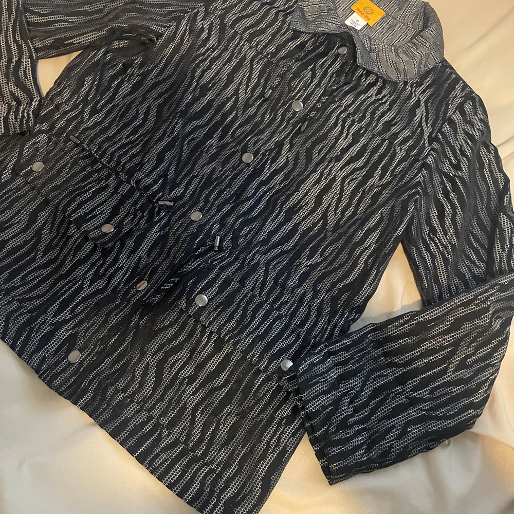 Ruby Rd. Black And White Utility Jacket - image 3